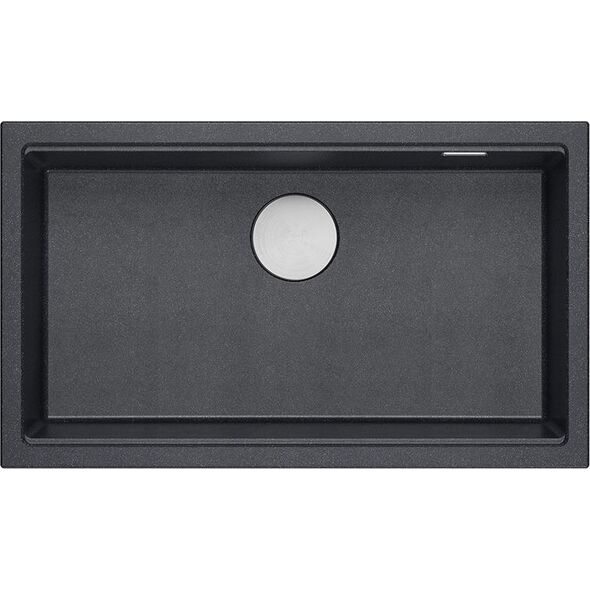 Zlewozmywak GraniteQ LOGAN 110 GraniteQ zlewozmywak black diamond 76x44x23,5 cm 1-komorowy wpuszczany z syfonem manualnym stal szlachetna 13949667 5905505500183