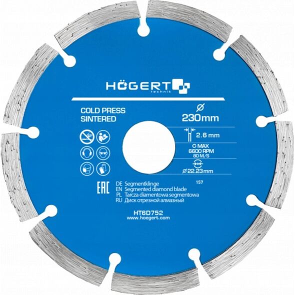Högert Technik HOGERT TARCZA DIAMENTOWA 230x22,2/SEG. 13955223 5902801319983