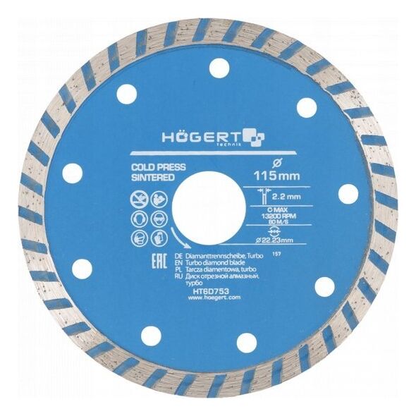 Högert Technik HOGERT TARCZA DIAMENTOWA 115x22,2/TURBO 13955227 5902801320002