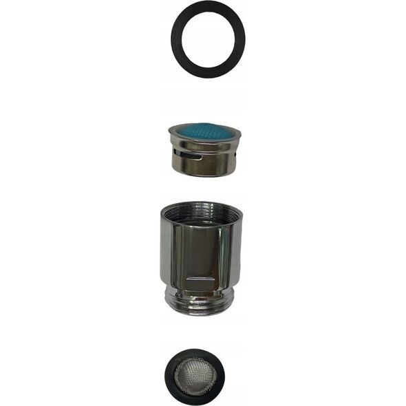 17012 REDUKCJA M22X1 / GZ 1/2" MOSIĘŻNA CHROMOWANA Z PERLATOREM // Ź.AKCES.17012 14006490 5907726070124