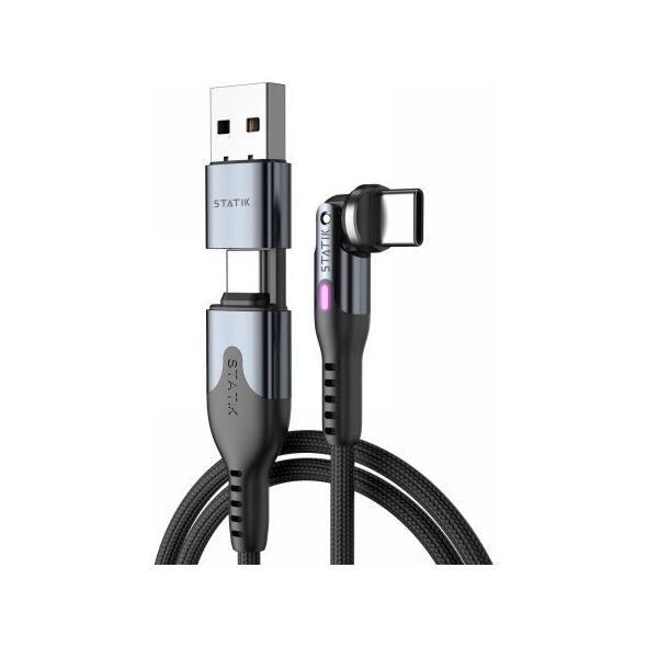Kabel USB STATIK Statik PowerPivot Pro - kabel USB-C - USB-C 2m, w nylonowym oplocie (black) 14008662 810024055562