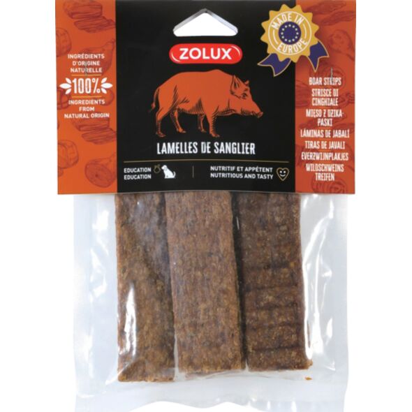 Zolux ZOLUX Przysmak naturalny dla psa Paski z dzika 100 g 14054593 3336024826478