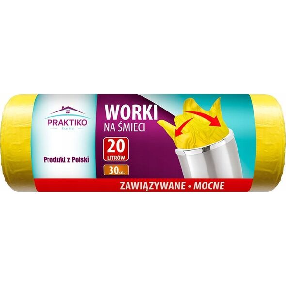 Praktiko Worki na śmieci wiązane 20 L 30 szt. 14055933 5906395579624