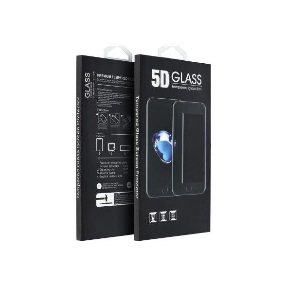 OEM 5D Full Glue Tempered Glass - do Xiaomi Redmi Note 12 4G / Redmi Note 12 5G czarny 14062884 5903396253010