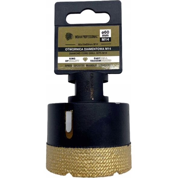 INDIAN PROFESSIONAL KORONA DIAMENTOWA M14  60mm WIERCENIE NA SUCHO /INDIAN PROFESSIONAL 14068645 5904844524645