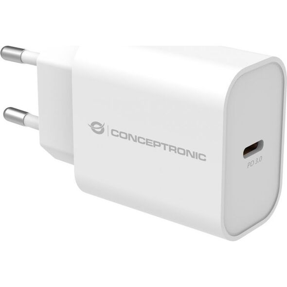 Ładowarka Conceptronic CONCEPTRONIC Ladegerät 1Port  20W,USB-C              PD weiß 14089931 4015867230046