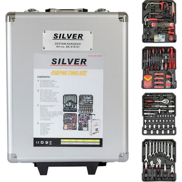 Sourcing SET OF KEYS 419 pcs./SUITCASE ON WHEELS/SILVER 14093176 5907589367553