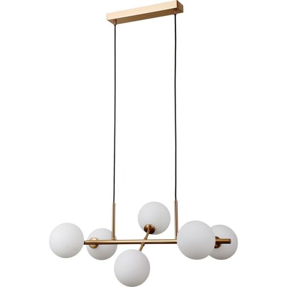 Lampa wisząca Italux Italux Mirellio PND-66463-6-HB lampa wisząca zwis 6x5W G9 biała/mosiądz 14128397 5902854538775