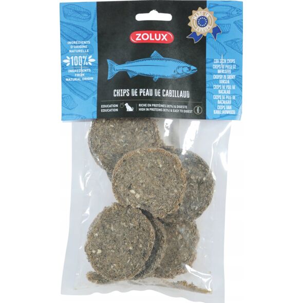 Zolux ZOLUX Przysmak naturalny dla psa Chipsy ze skóry dorsza 70g 14137870 3336024828267