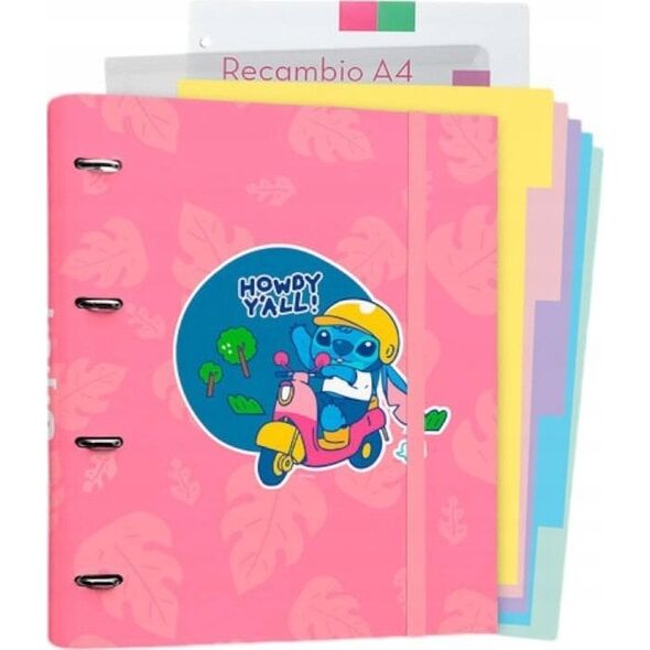 Segregator Disney Disney Stitch - Segregator A4 z kartkami (4 ringi, gumka) 14222439 8435497268268