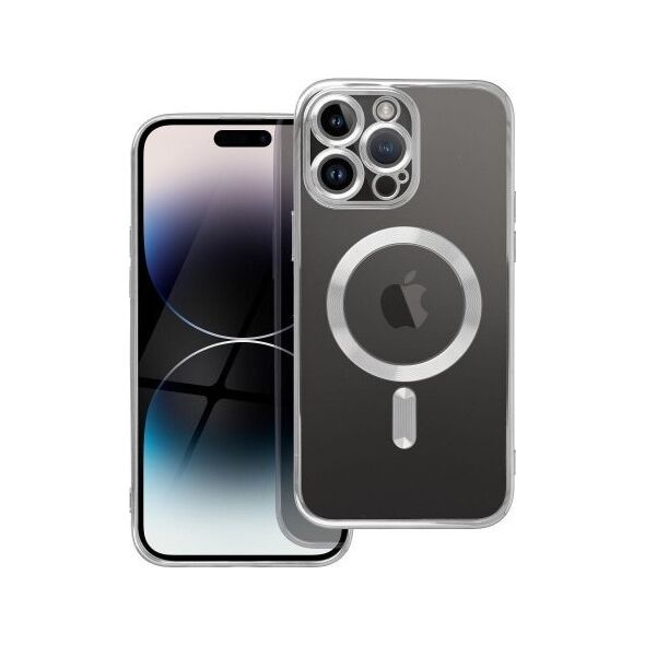 OEM Futerał ELECTRO MAG COVER kompatybilny z MagSafe do IPHONE 14 Pro srebrny 14242779 5903396209086