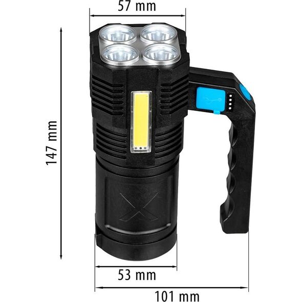 Latarka Vayox Latarka szperacz 250lm 4xLED + COB VA0113 Vayox
