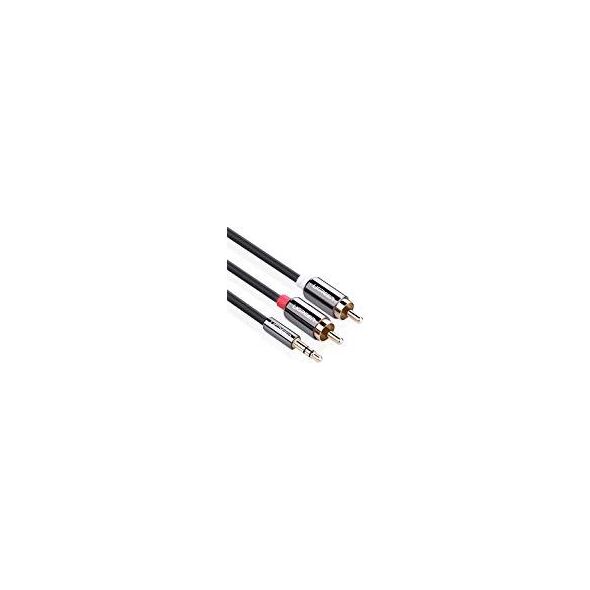 Kabel Ugreen Jack 3.5mm - RCA (Cinch) x2 3m czarny (10590)