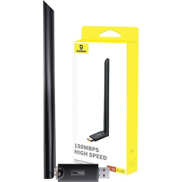 Karta sieciowa Baseus Adapter WiFi Baseus FastJoy 150Mbps (czarny)