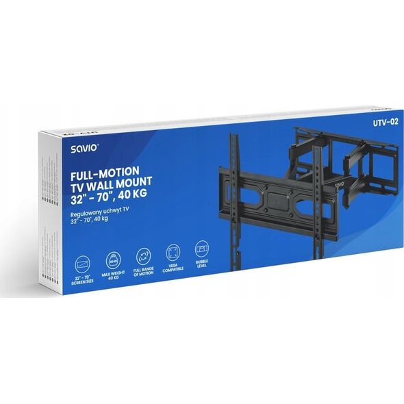Savio SAVIO UTV-02 Uchwyt TV 32" - 70" z regulacją w pionie i poziomie