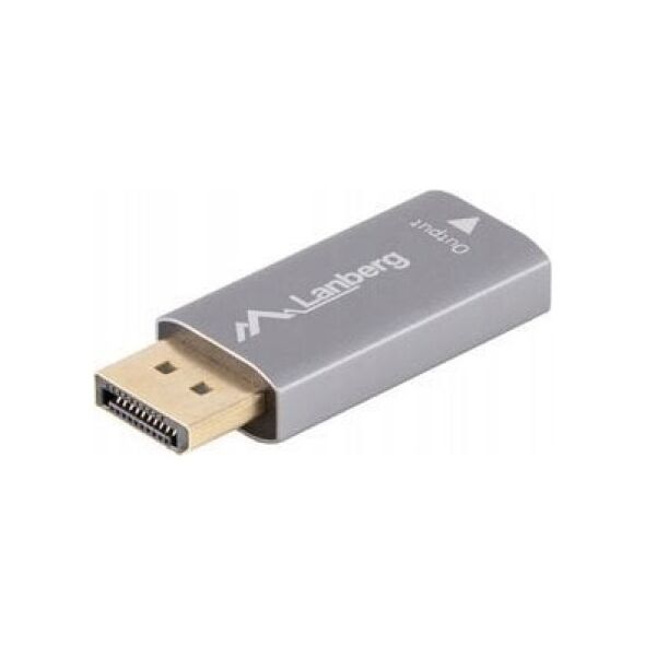 Adapter AV Lanberg Adapter Lanberg Displayport (M) -> HDMI (F) 4K srebrny