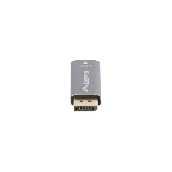 Adapter AV Lanberg Adapter Lanberg Displayport (M) -> HDMI (F) 4K srebrny