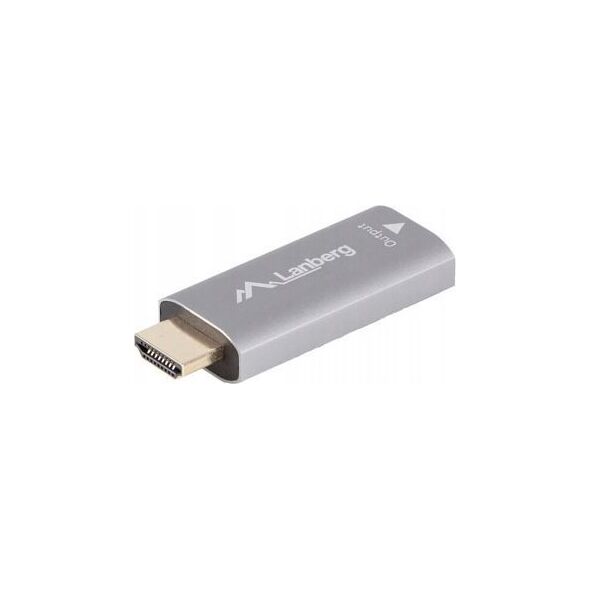 Adapter AV Lanberg Adapter Lanberg HDMI (M) -> Displayport (F) 4K srebrny