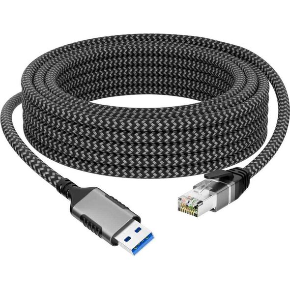 Kabel USB PremiumCord PremiumCord Ethernetový kabel USB3.2 na LAN RJ45 10/100/1000, 3m