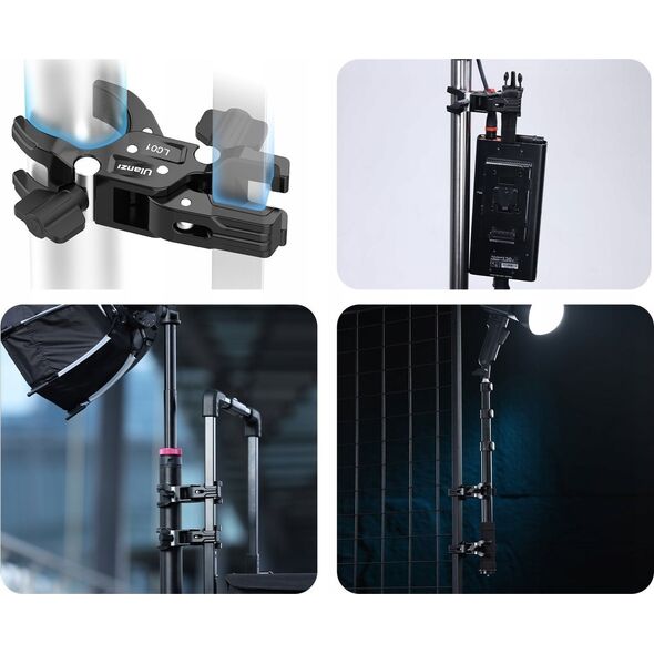 Ulanzi Podwójne Mocowanie Uchwyt Imadło Magic Arm 2x Klips Super Clamp / ULANZI / LC01
