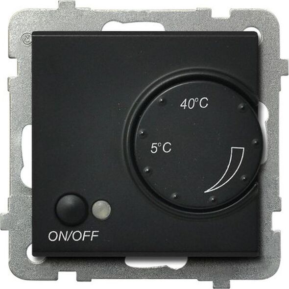 Ospel SONATA Regulator temperatury /czujnik napowietrzny/ czarny metalik RTP-1RN/m/33 - RTP-1RN/m/33 4197434 5907577461201
