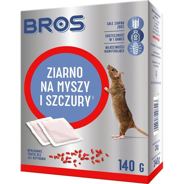 Bros Preparat na myszy i szczury Ziarno 140g 8803624 5904517208223