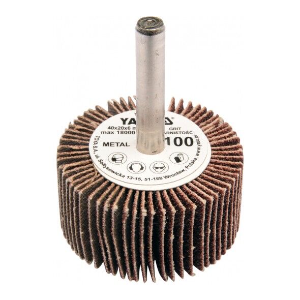 Yato Ściernica listkowa trzpieniowa P120 40 x 20 x 6mm (YT-83355) 3061021 5906083833557