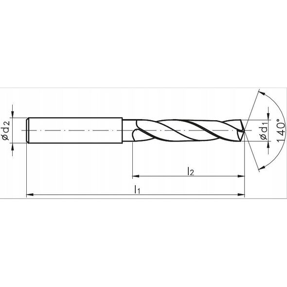 Wiertło Fanar WIERTLO WEGLIK FI  4,00  36/74MM  5xD HA6 VHM AT IK MASTERDRILL DIN 6537