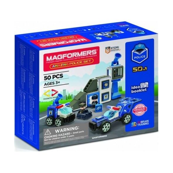 Magformers Klocki konstrukcyjne Zestaw policyjny