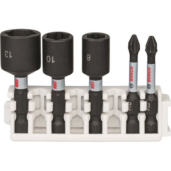 Bosch Zestaw Bitów + Klucze Nasadowe Impact Control 5 szt.