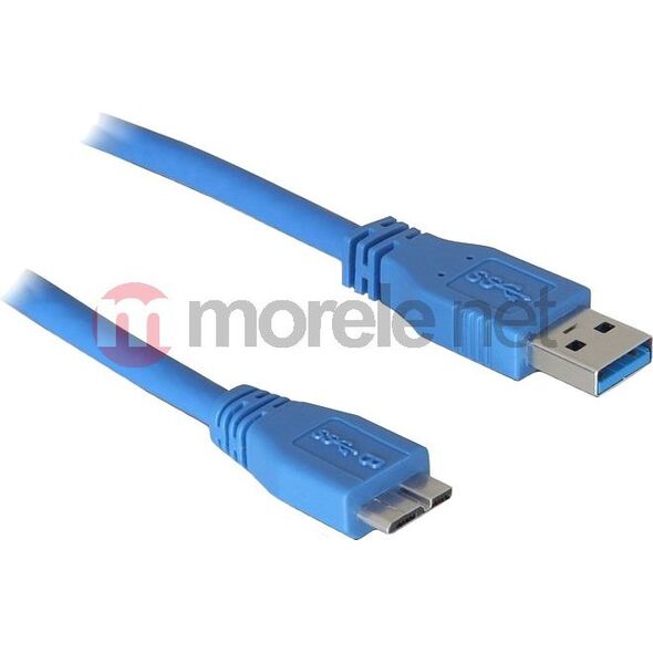 Kabel USB Delock USB-A - microUSB 1 m Niebieski (82531) 313665 4043619825318