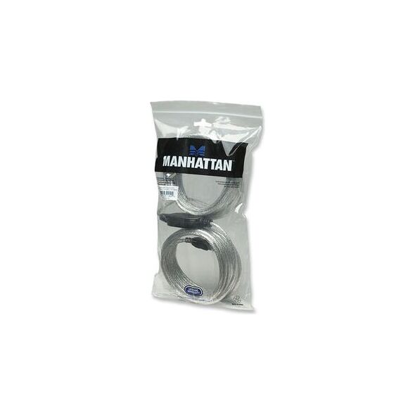 Kabel USB Manhattan USB-A - USB-B 11 m Srebrny (510424) 352165 766623510424