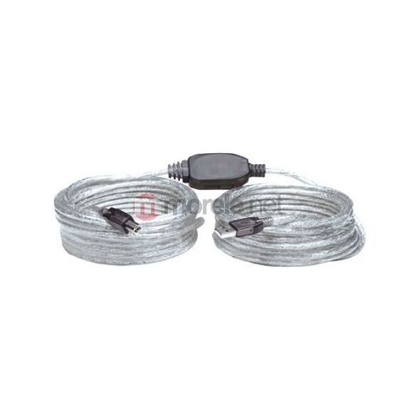 Kabel USB Manhattan USB-A - USB-B 11 m Srebrny (510424) 352165 766623510424