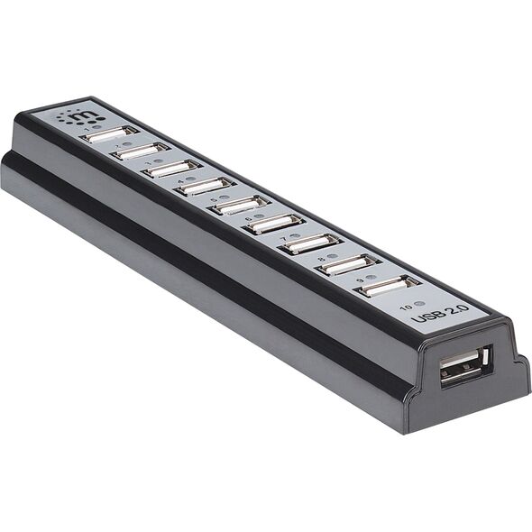 HUB USB Manhattan 10x USB-A 2.0 (161572) 500545 766623161572