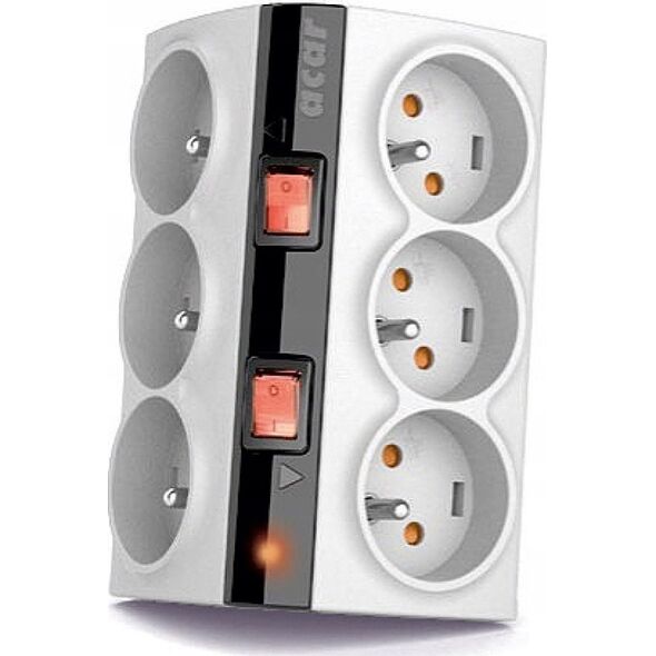Listwa zasilająca Acar Smart przeciwprzepięciowa 6 gniazd 3 m szara (W0156) 519247 5904743390310