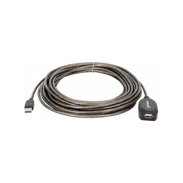 Kabel USB Manhattan USB-A - USB-A 10 m Czarny (150248) 641869 766623150248