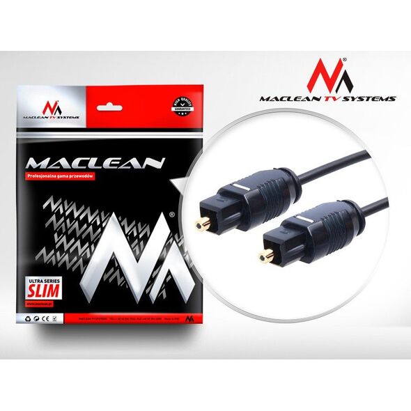 Kabel Maclean Toslink - Toslink 0.5m czarny (MCTV-750) 646283 5903290000000