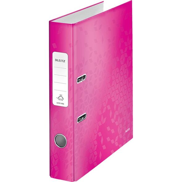 Segregator Leitz 180° Wow dźwigniowy A4 50mm różowy (10K301W) 651461 4002432533053