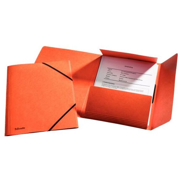 Esselte Teczka z gumką narożną A4 preszpanowa pomarańczowy (10K017L) 651775 5902812265941