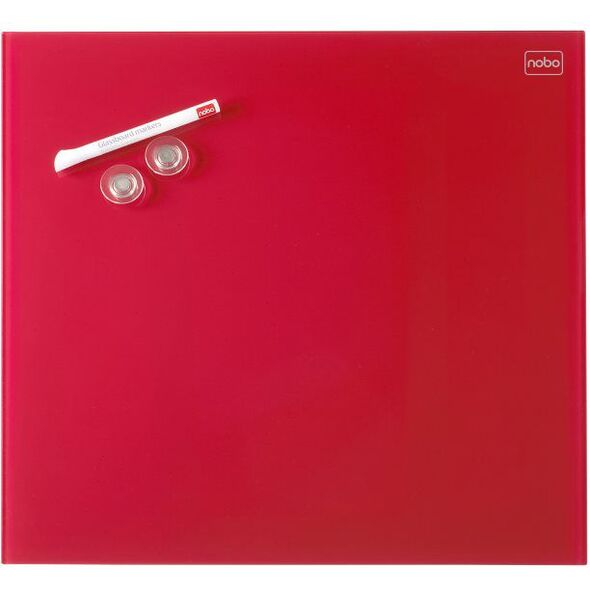 Nobo Tablica szklana Diamond 45x45, Czerwona (1903955) 725423 5028252419833