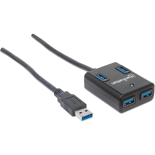 HUB USB Manhattan 4x USB-A 3.0 (162302) 730191 766623162302