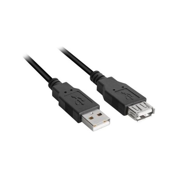 Kabel USB Sharkoon USB-A - USB-A 2 m Czarny (4044951015412) 730694 4044951015412