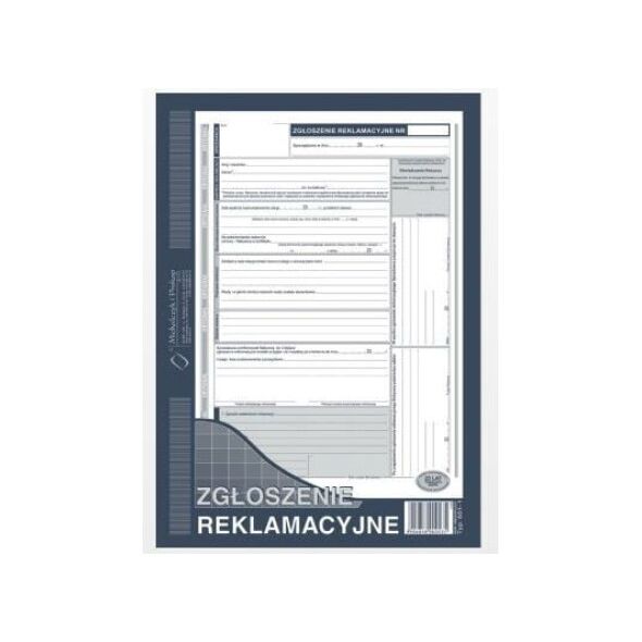 Michalczyk & Prokop Zgłoszenie reklamacyjne A4 39 kartek (601-1) 710639 5906858000535