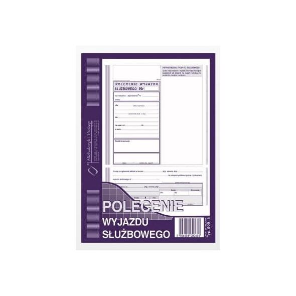 Michalczyk & Prokop Polecenie wyjazdu służbowego A5 40 kartek (505-3) 710605 5906858000658