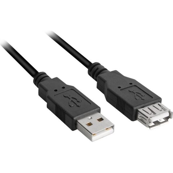 Kabel USB Sharkoon USB-A - USB-A 0.5 m Czarny (4044951015399) 730696 4044951015399