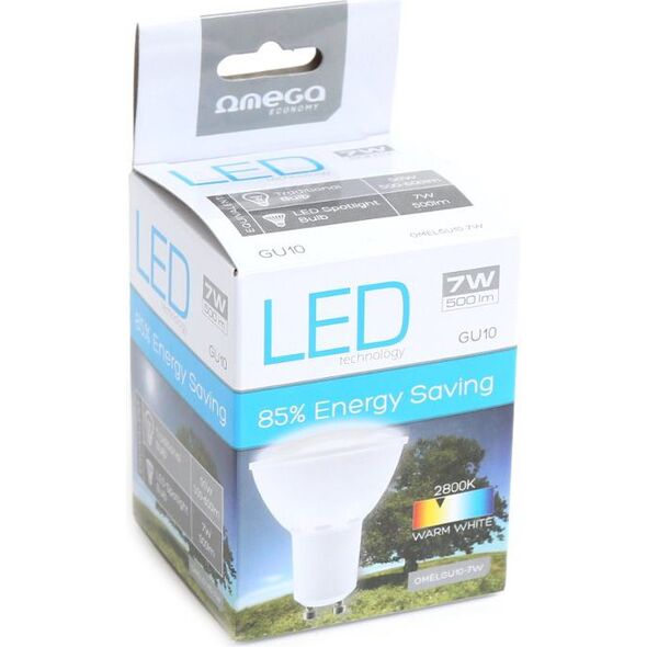 Omega Żarówka LED 2800K GU10 7W 500LM (42556) 755967 5907595425568
