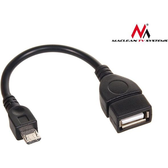 Adapter USB Maclean microUSB - USB Czarny  (MCTV-696) 764086 5902211100850