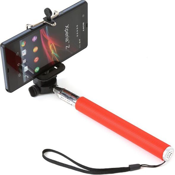 Selfie stick Omega Kijek Do Selfie Platinet Sport Telescopic Pole Stick Czerwony (OMMPKR) 764699 5907595430210