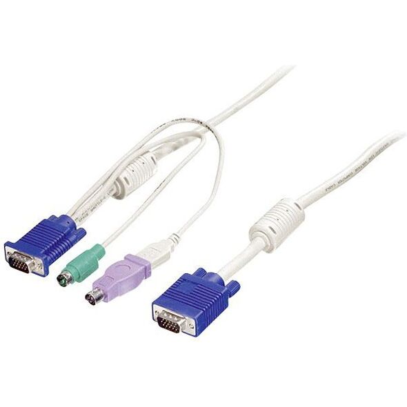 LevelOne Kable KVM, 5m, Biały (ACC-2103) 768218 4015867134191