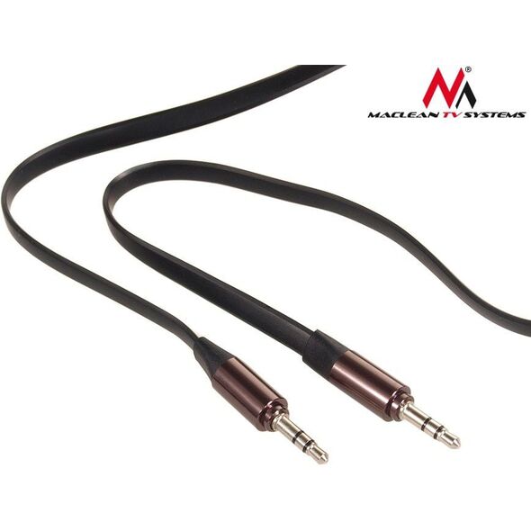 Kabel Maclean Jack 3.5mm - Jack 3.5mm 2m czarny brązowy (MCTV-695 B) 764091 5902211100836